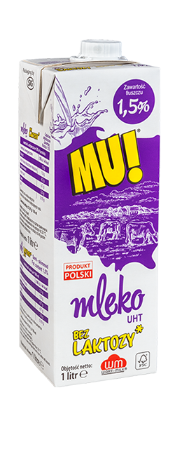 MU! UHT lactose free milk 1.5%